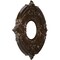 Ekena Millwork Attica PVC Medallion (Canopies up to 4 1/8"), 10"OD x 3 1/2"ID x 3/4"P, Metallic Mystic Brown CMP10ATAMB - alternate 3